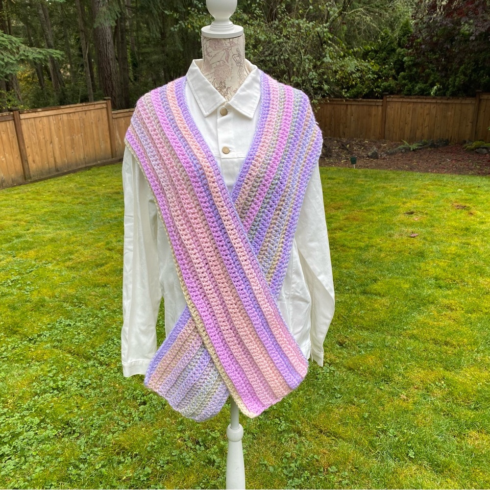 Pastel Striped Scarf